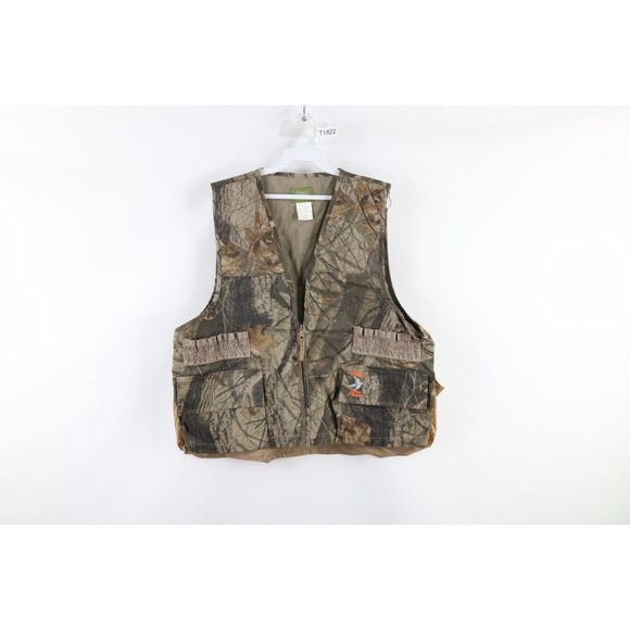Vintage Mens Large Quail Unlimited Dove Hunter Realtree Camouflage Hunting Vest - Picture 1 of 7